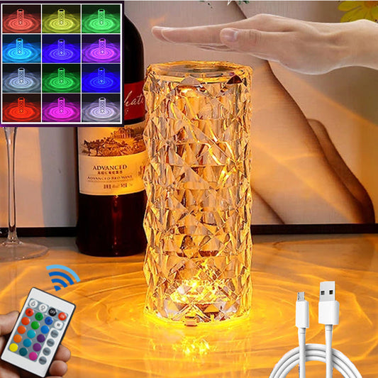 16 Colors changing LED Crystal Table Lamp