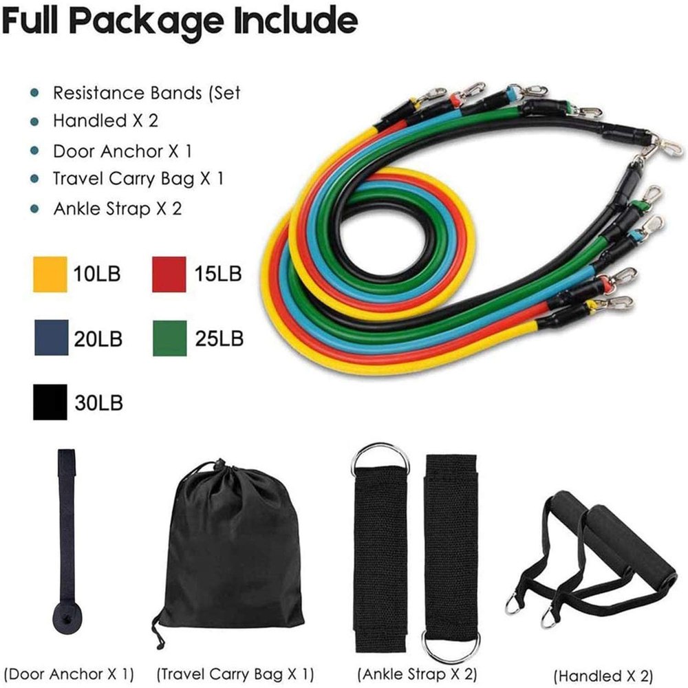 Exercise Band Set of 11 Pcs