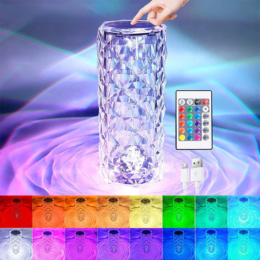 16 Colors changing LED Crystal Table Lamp